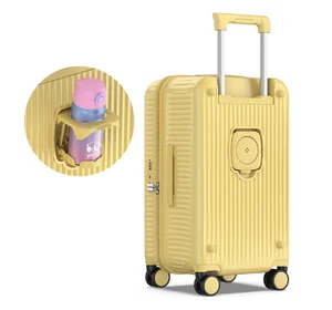 Custom Logo Customized Color Unisex 2026 Hot-Sale Carry-On Expandable ABS Suitcase 4-Wheel 360 Spinner Lock Drawbar for