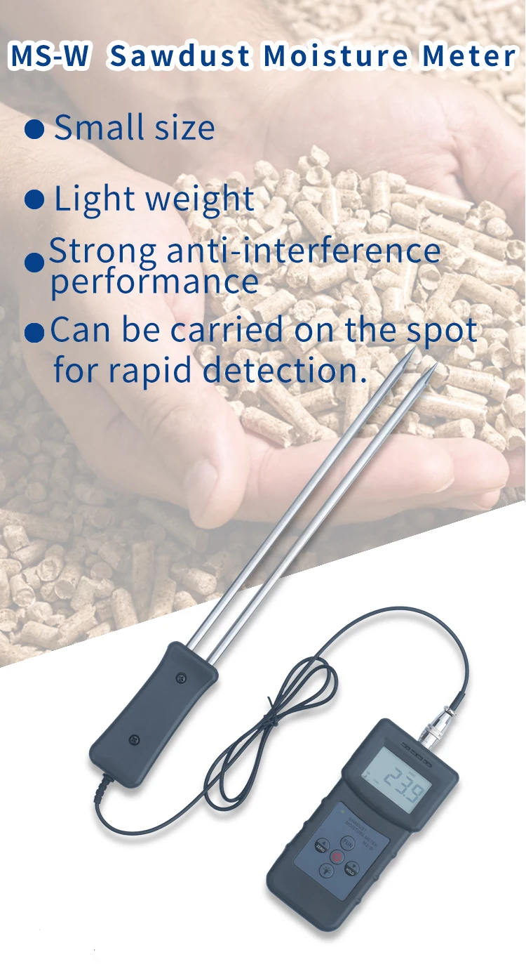 Sawdust Moisture Meter Msw With High Accuracy Wooddust Wood Chips
