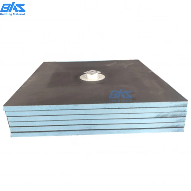 XPS Foam Shower Base Tray with Integrated Drain Waterproof Panel for Bathroom Wet Area Lightweight & Durable Backer Board