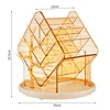 Organizador de cosméticos giratorio [Amarillo Transparente]