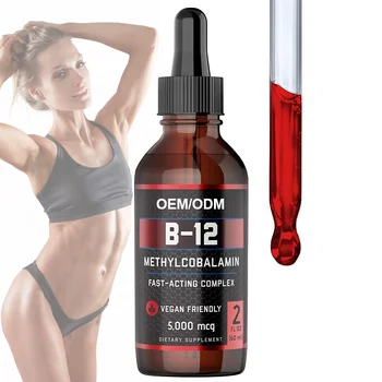 Factory Direct Sales Energy Support Supplement for Improves Concentration Vitamin B12 Liquid Drops