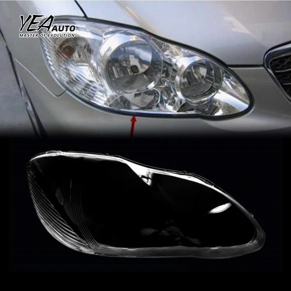 YEA Penutup Lensa Lampu Depan Mobil Versi AS Timur Tengah Kaca PC untuk toyota corolla Penutup Lensa 2003 - 2009 Penutup Cangkang Transparan