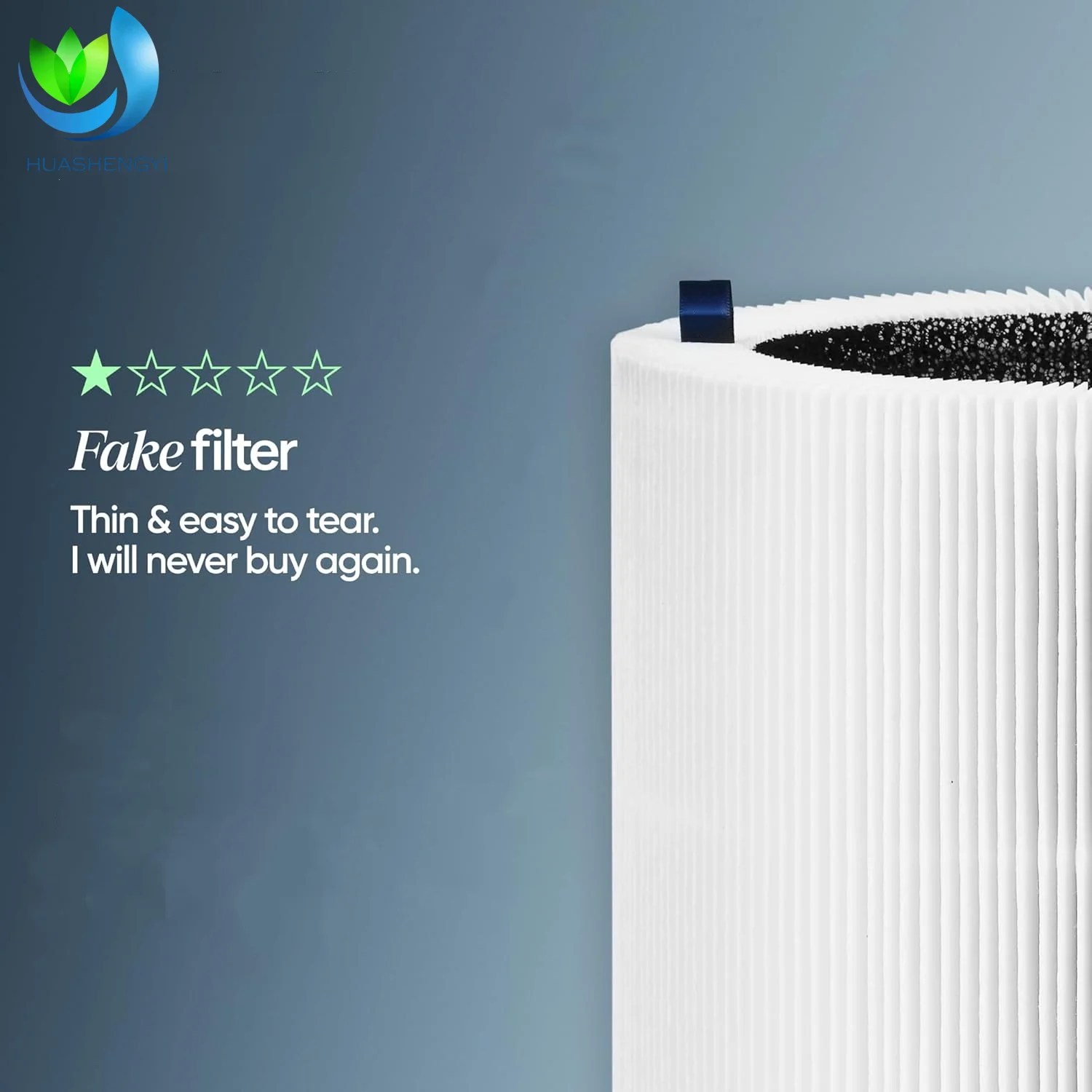 Walson Genuine Replacement Filter H13 HEPA Replacement Filters for BLUEAIR Blue Pure 211i Max Air Purifier (4.7x20.7x10 Inches)