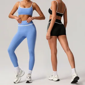 Custom Logo GYM Workout New Design Running Wear Sport Bra Women Yoga Pants Leggings Yoga Set for Women