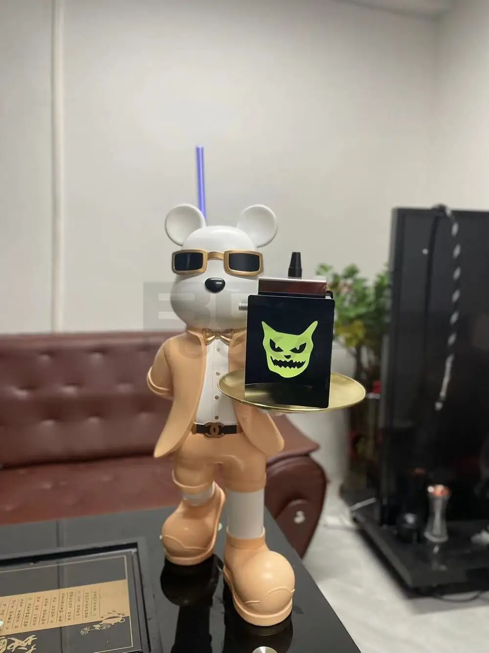 fancy bear tobacco Wholesale Hookah Display Teddy Bear Shisha Cube Acrylic Narguil Smoking  Hookah Hoka Shisha