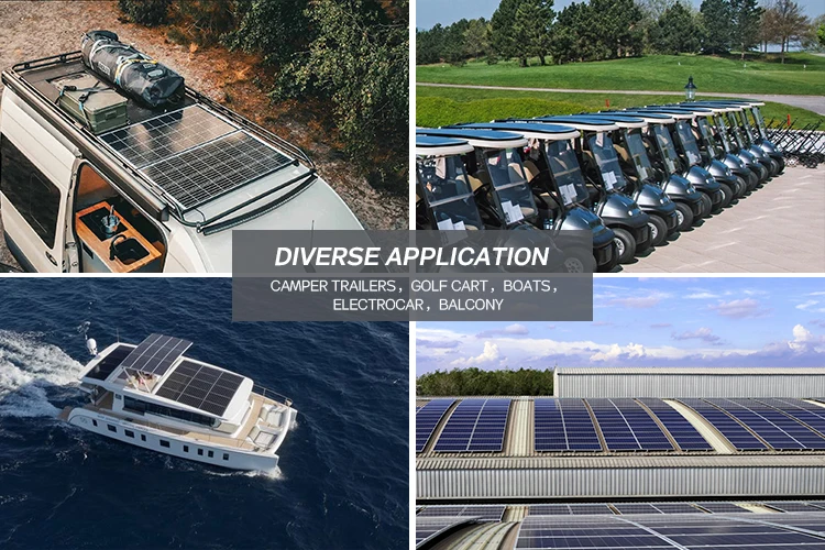 Panel Solar Flexible, 2 Unidades, 100 W, 12 V, Monocristalino, Para Baterías De 12 V, Caravana, Barco, Yate, Azul Marino