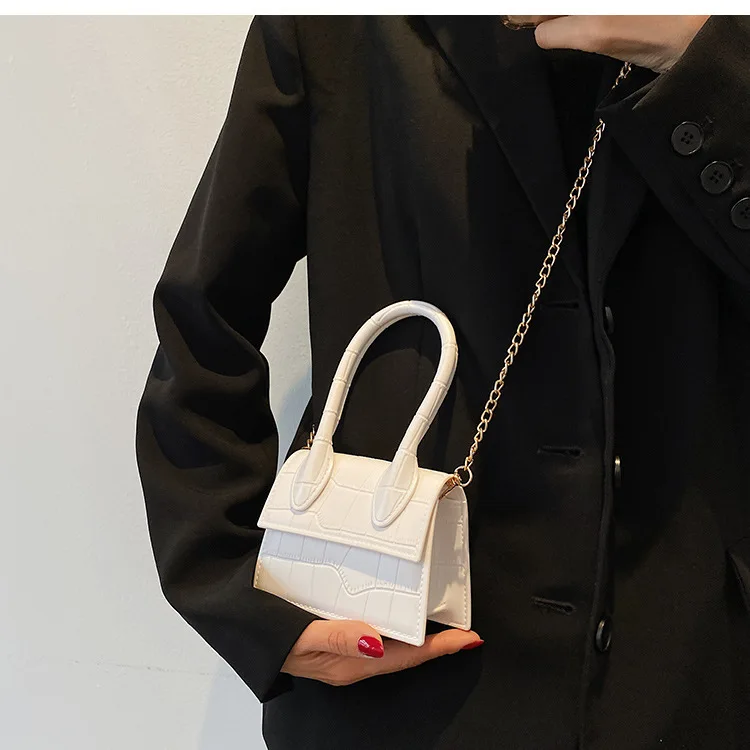 Bolso cruzado de lujo con diseño de piedras para mujer, bandolera pequ – HI  SHOP