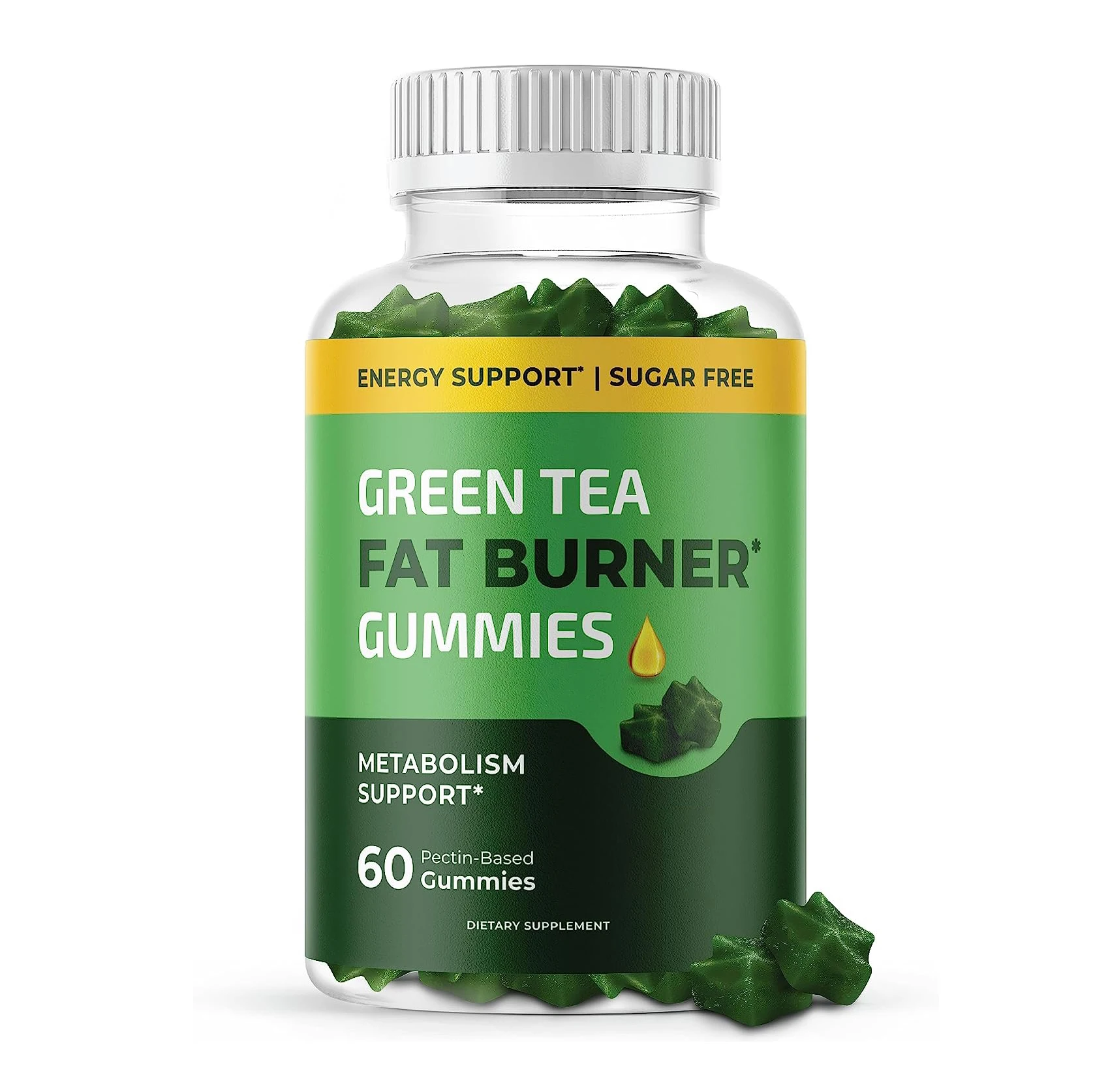 Custom Metabolism Booster Weight Loss Matcha Green Tea Gummy Bear Apple