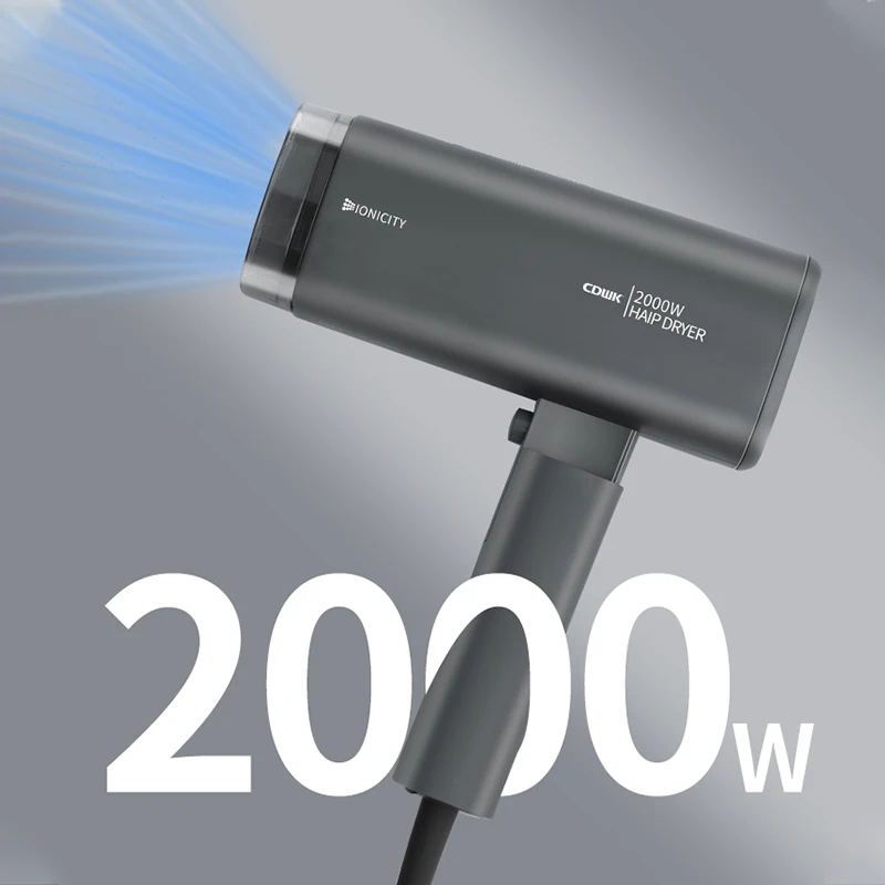 CDWK Ionic Plastic DC Motor Electric Wall-Mounted Salon-Grade 2000W High-Speed Professional Hair Dryer for Household & Hotel Use
