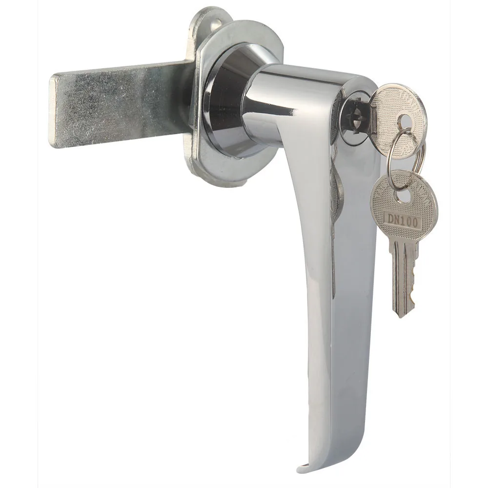 Hot Products Zinc Alloy L-Handle Door Lock for Metal Cabinet Key Unlock Way for Control Box