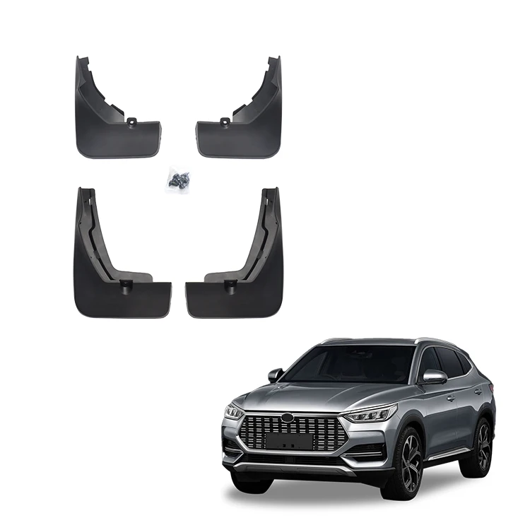 Высококачественные внешние аксессуары для автомобиля, 4 шт., передние и задние брызговики, брызговики, брызговик для BYD Song Plus, аксессуар