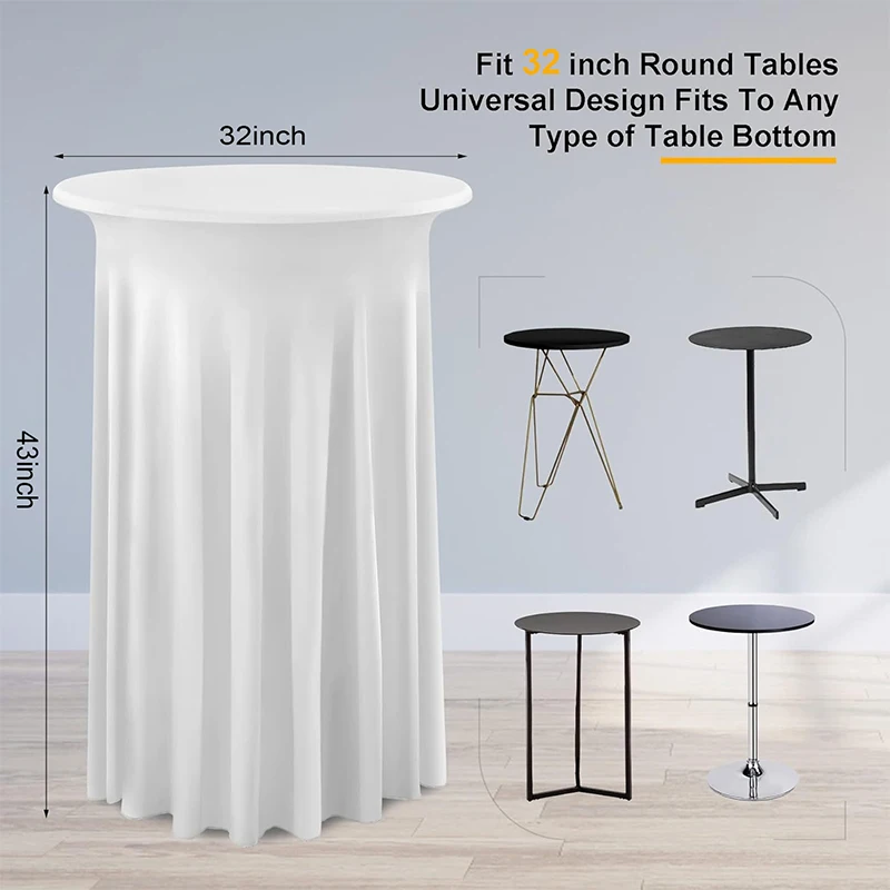 Standing Table Cover Stretch Spandex Bar Cocktail Table Cover Cloths Spandex Bar Table Tablecloth