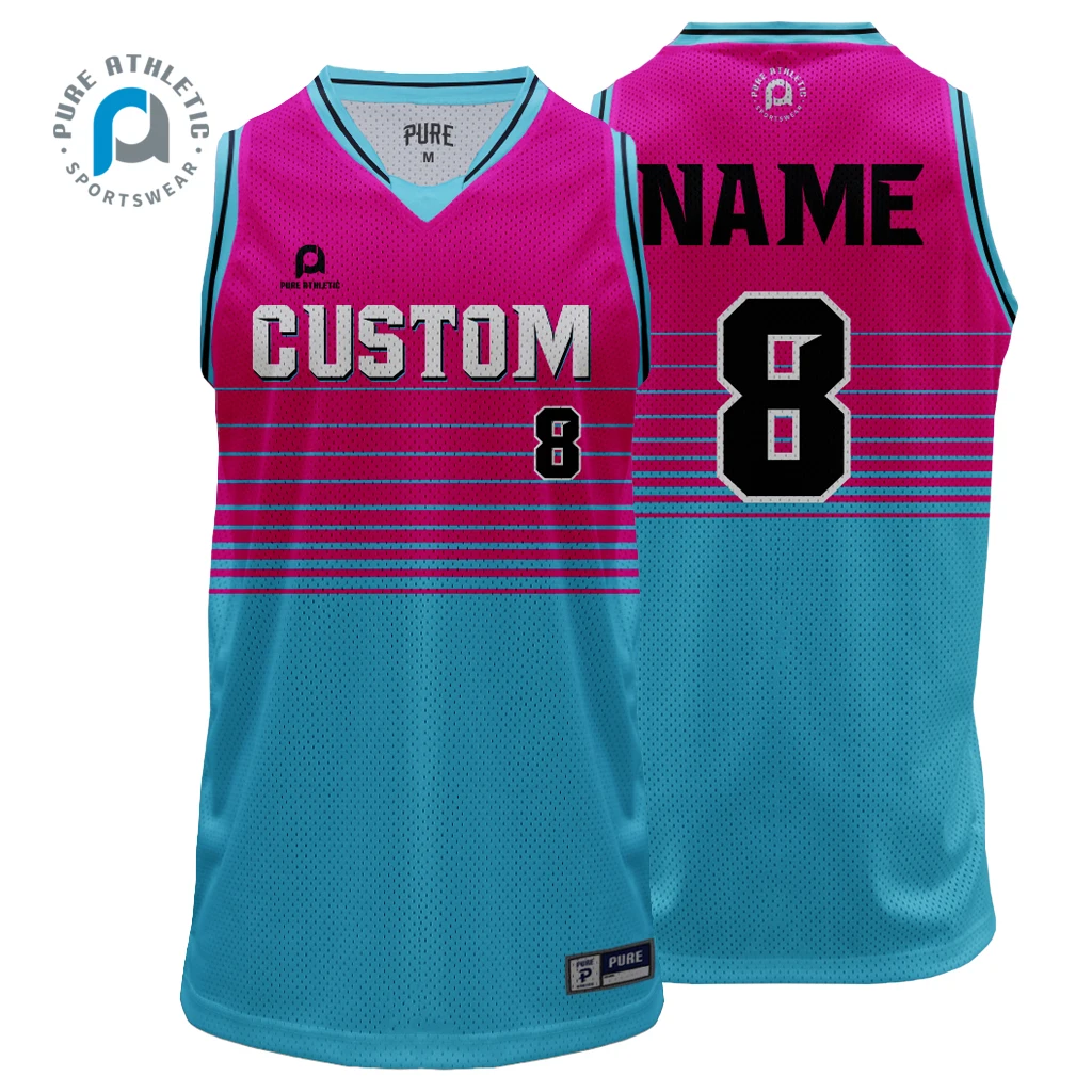Pink And White Basketball Jersey Design 2021 Sublimation