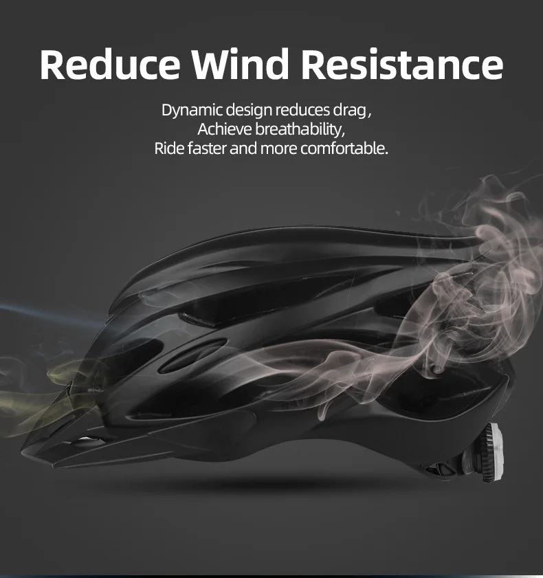 New Bicycle Helmet Led Light Rechargeable Intergrallymold Cycling