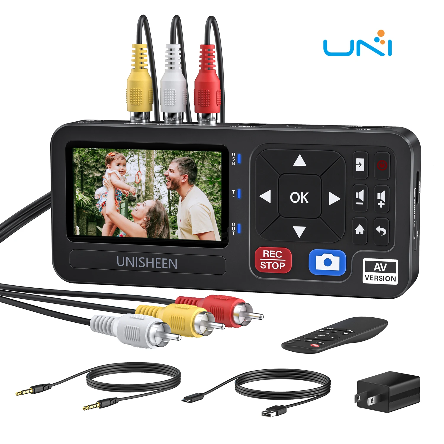CVBS S-Video 720P Analog to MP4 1080P Digital Video Converter AV Video Recorder Box Capture Card for VHS DVD Cassette Tapes