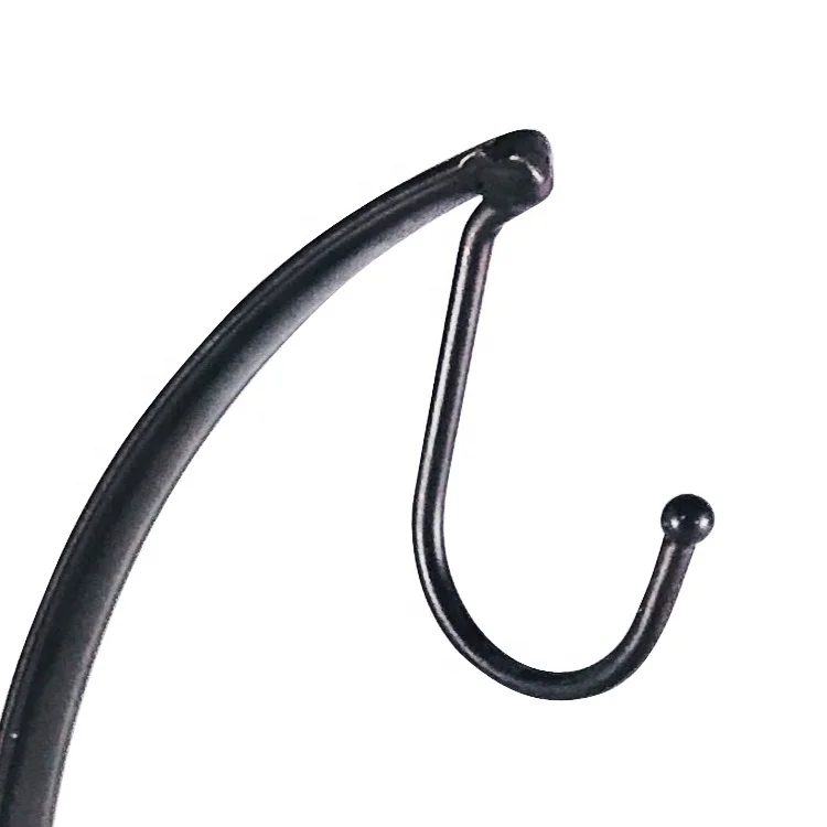 Cheap Simple Black Fruits Banana Holders Stand With Hanging Hook