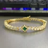 Gold with green