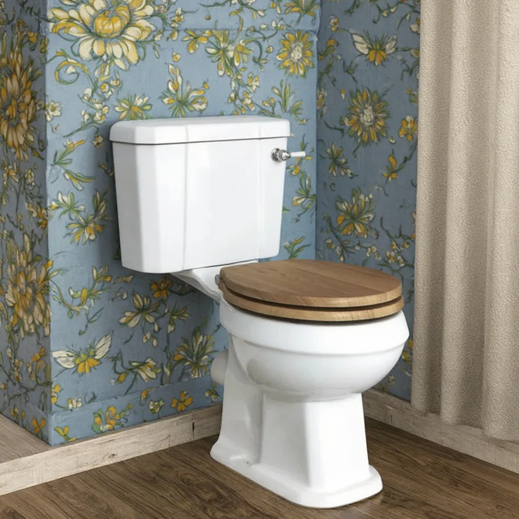 Cysten Commode Traditional High Level WC Cistern Pan with Soft Close Seat - Modern ...