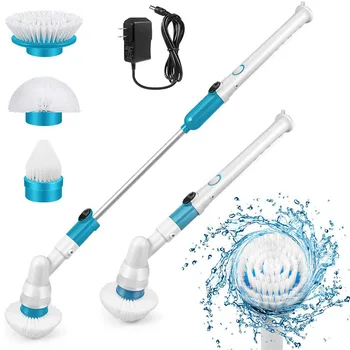 Wireless Electric Cleaning Brush, Handheld with Long Handle, Automatic Rotation, Extendable for Bathroom and Floors