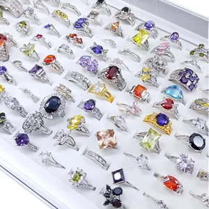 MW Trendy Silver Shining Cubic Zircon Napkin Ring Crystal Rhinestone Rings for Women Girls Wedding Gift High Quality Wholesale