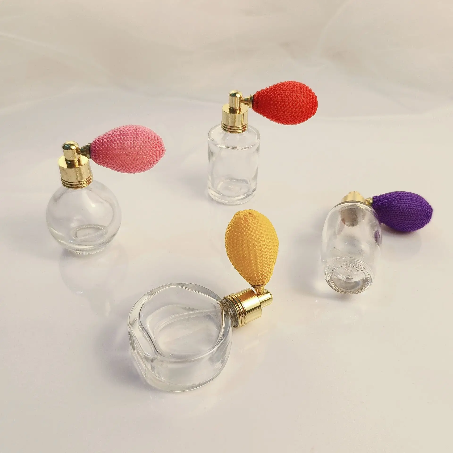 Wholesale New Empty Perfume Atomizer 15ml Clear square Glass Perfume Bottle with Spray