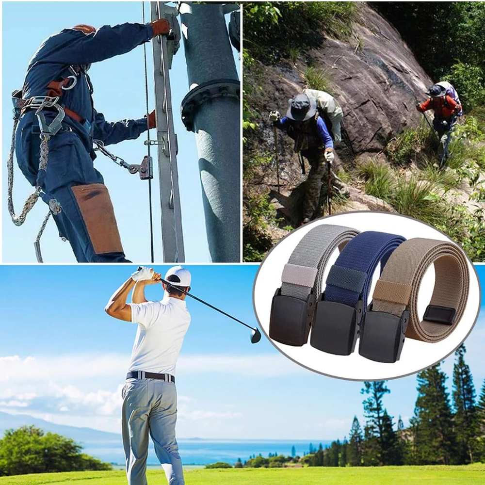 Wear-resistant Elastic Stretch High-quality Durable Belt Men's All Size No Metal Nylon Tactical Hiking Belt