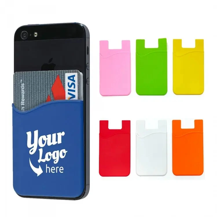 2023 New Cell Phone Accessories Silicon Card Holder Adhesive For Phone Mobile Credit Card Id
