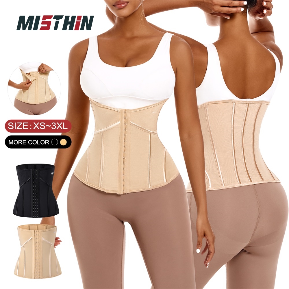 product wholesale sweat girdle women body wrap cincher corset trimmer double belt girdle waist trainer shaper tummy control shaperwear-5