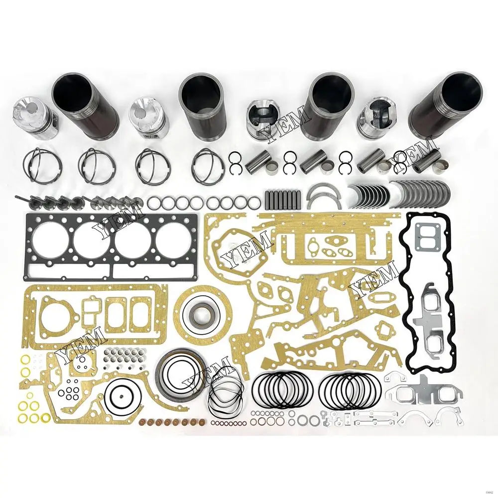 Factory Price Genuine 3304 Overhaul Kit With Piston Rings Bearings Piston Rings Full Gasket Set Valve Liner Kit for Caterpillar