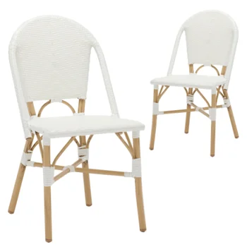 French Style White Paris Pe Rattan Bistro Cafe Dining Chair - Buy French Style Bistro Cafe Chair ...
