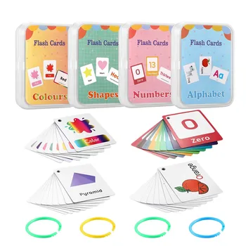 Eco-Friendly Design Custom Early Learning Flash Cards Children Printing Baby English Alphabet Flash Cards for kids educational