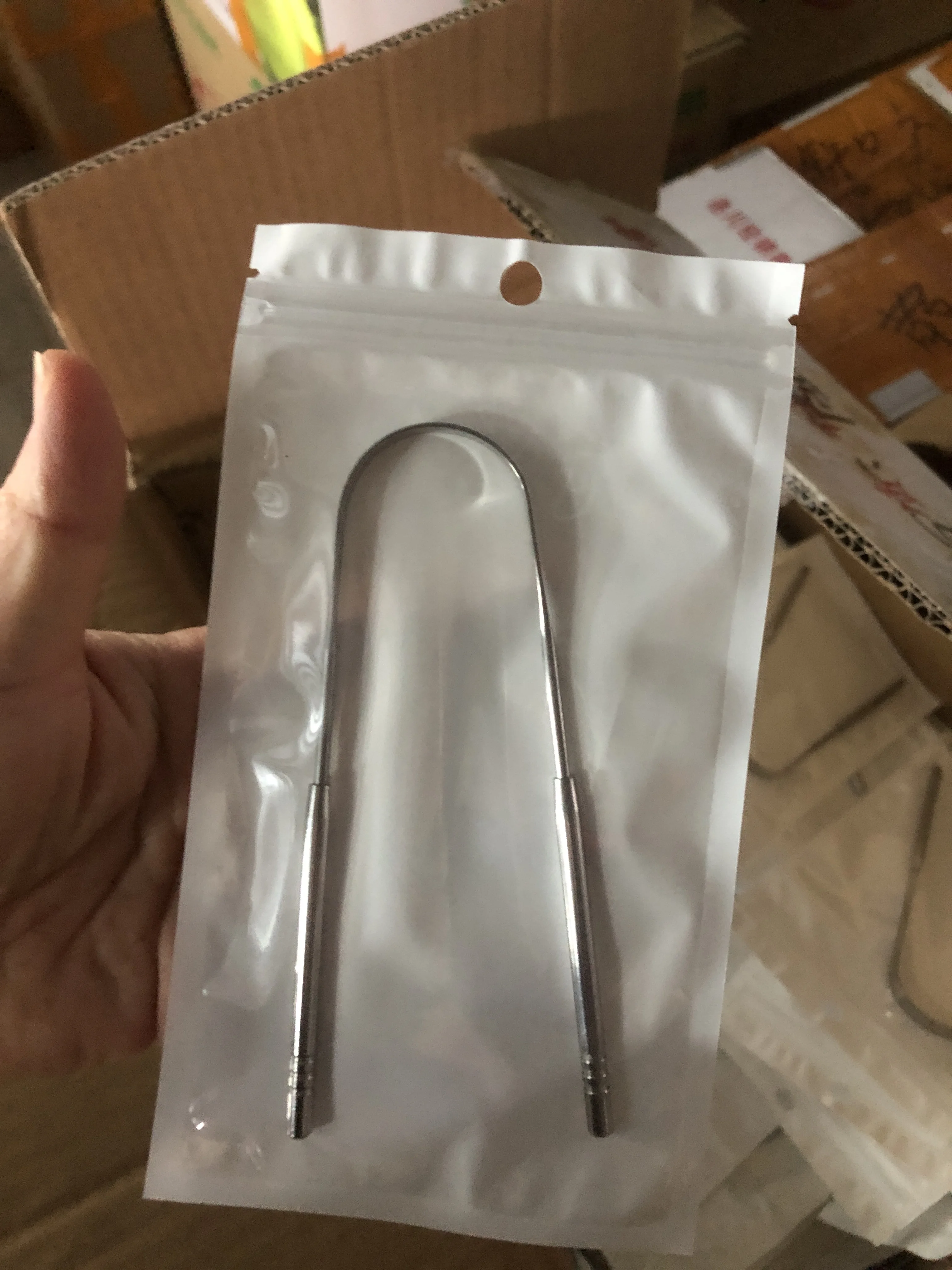 Языка из нержавеющей стали скребок очиститель зубной уход за полостью рта Металлический язычок металлолом