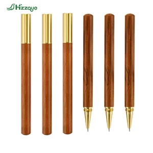 Custom Logo 0.5mm Promotional Gel Pen Advertising Sandalwood Pearl Pen Yellow Red Wood Neutral Metal Signature Pen Wood