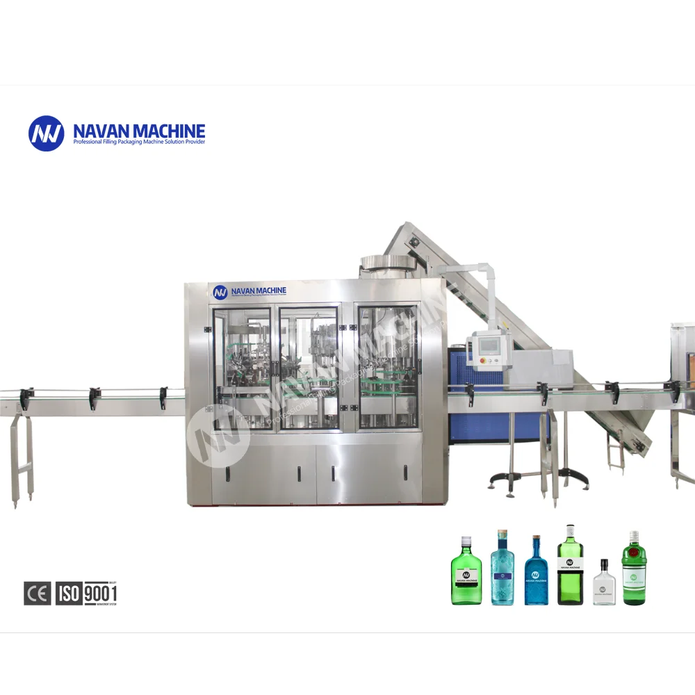 Factory Customized Glass Bottled Alcohol Wine Liquor Filling Machine for Vodka Whiskey Brandy