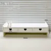 White, three drawers