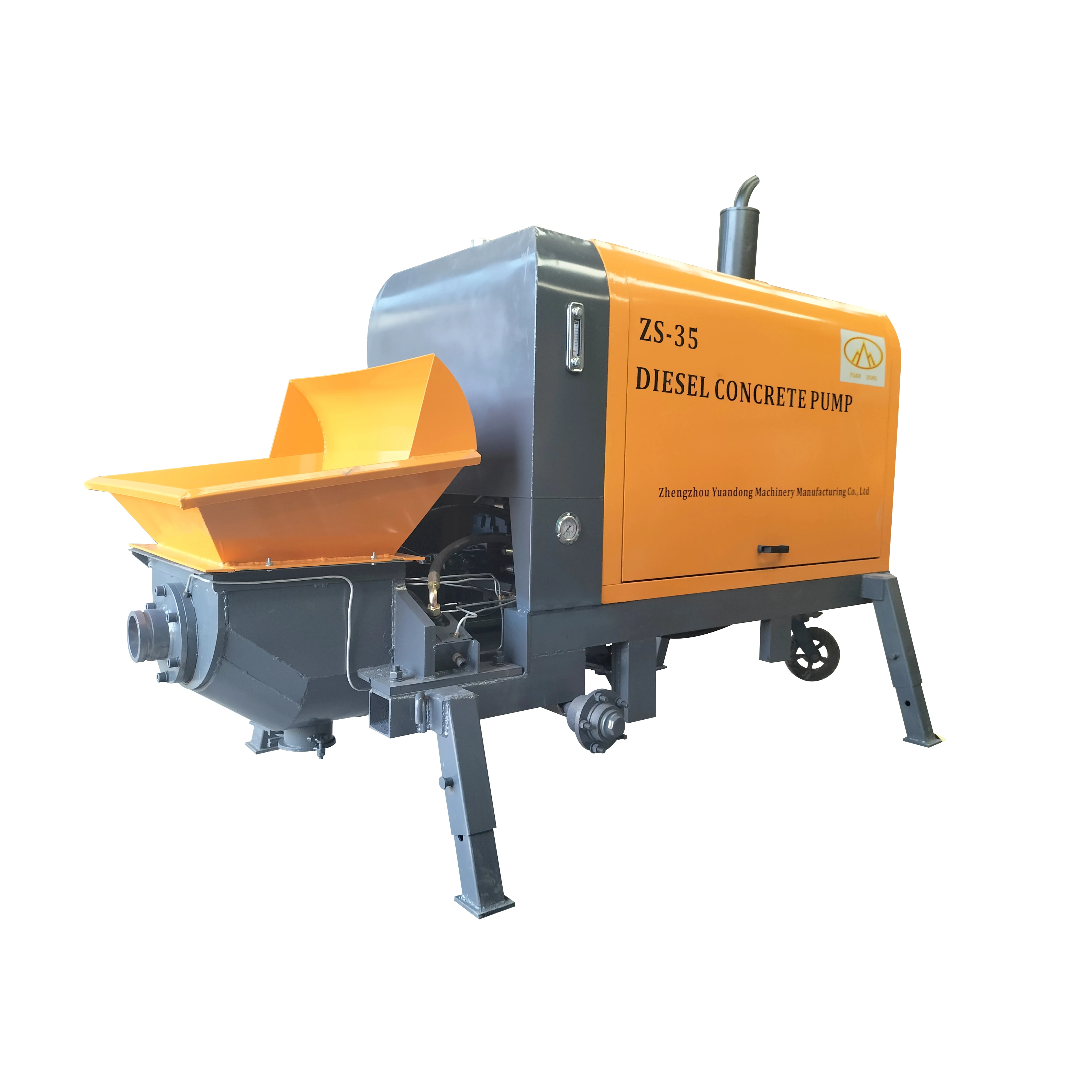 High Output Concrete Transport Pump 55kw Electric Power Pump With Mixer