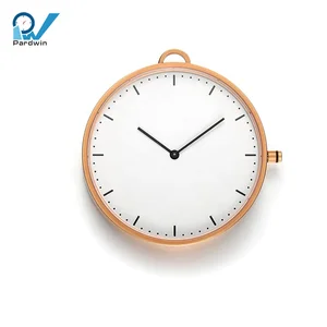 Minimalist Fashion Pocket Watch Custom Design Stainless Steel Case Quartz Movement Sapphire Crystal Glass Leather/Silicone