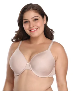 Europe America E/F/G Cup Brassiere - Plus Size Non Padded Thin Cup Comfort One-piece Big Boobs Bra