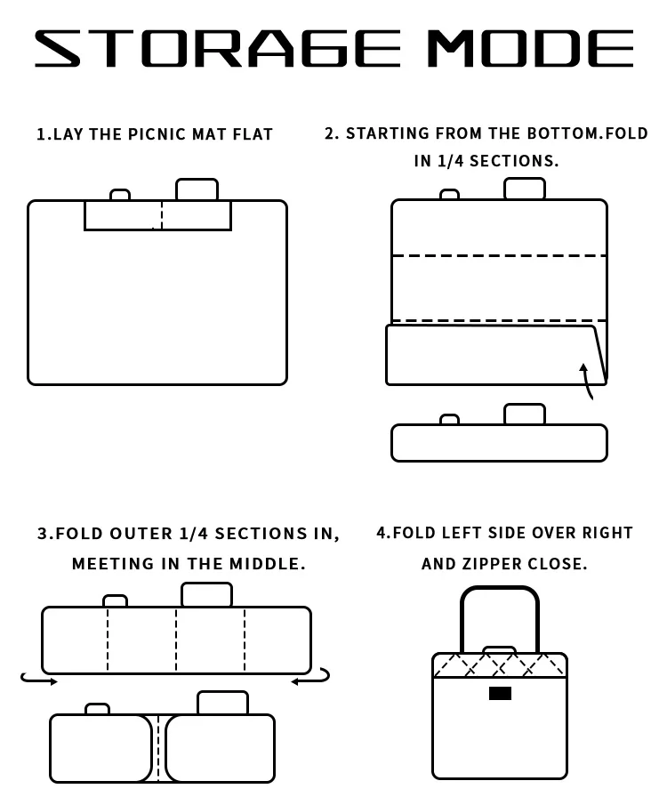 Custom Size Home Use Portable Outdoor Plaid Waterproof Picnic Blanket With Bag supplier