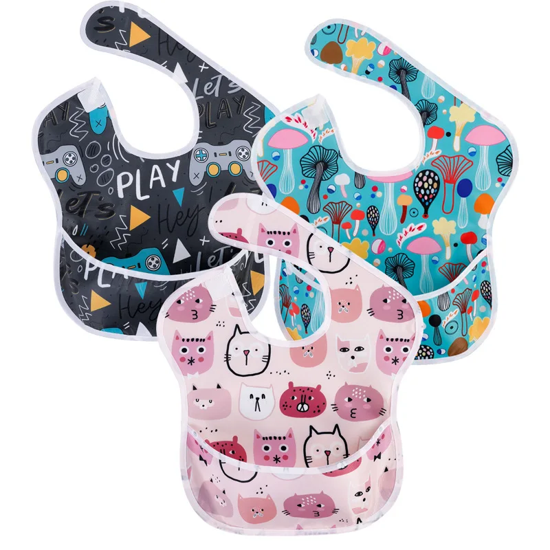 Leuke Cartoon Print Baby Babyvoeding Slabbetje Waterdichte PUL Baby Bandana Slabbetjes