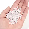 Cuentas sueltas de color blanco puro (no porosas)