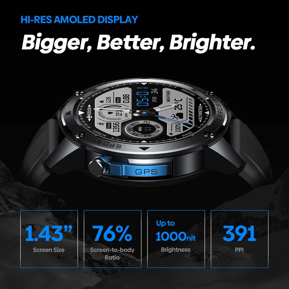 Zeblaze Stratos Ultra GPS Smart Watch Ultimate Outdoor