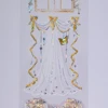PET transparente + carcasa holográfica plateada + ejemplo de línea de liberación