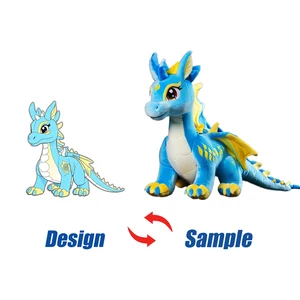 Shengye OEM ODM Custom Wholesale Mini Small Soft Toy Beautiful Embroidery Print Dragon Dinosaur Plush Stuffed Animals Dolls