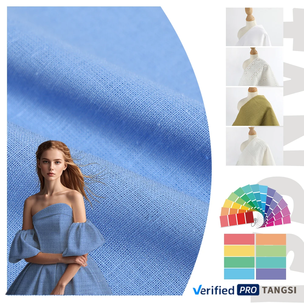 Linen Viscose Fabric Blend High Quality Summer Clothing Woven Linen Women and Men Fabric for Clothing