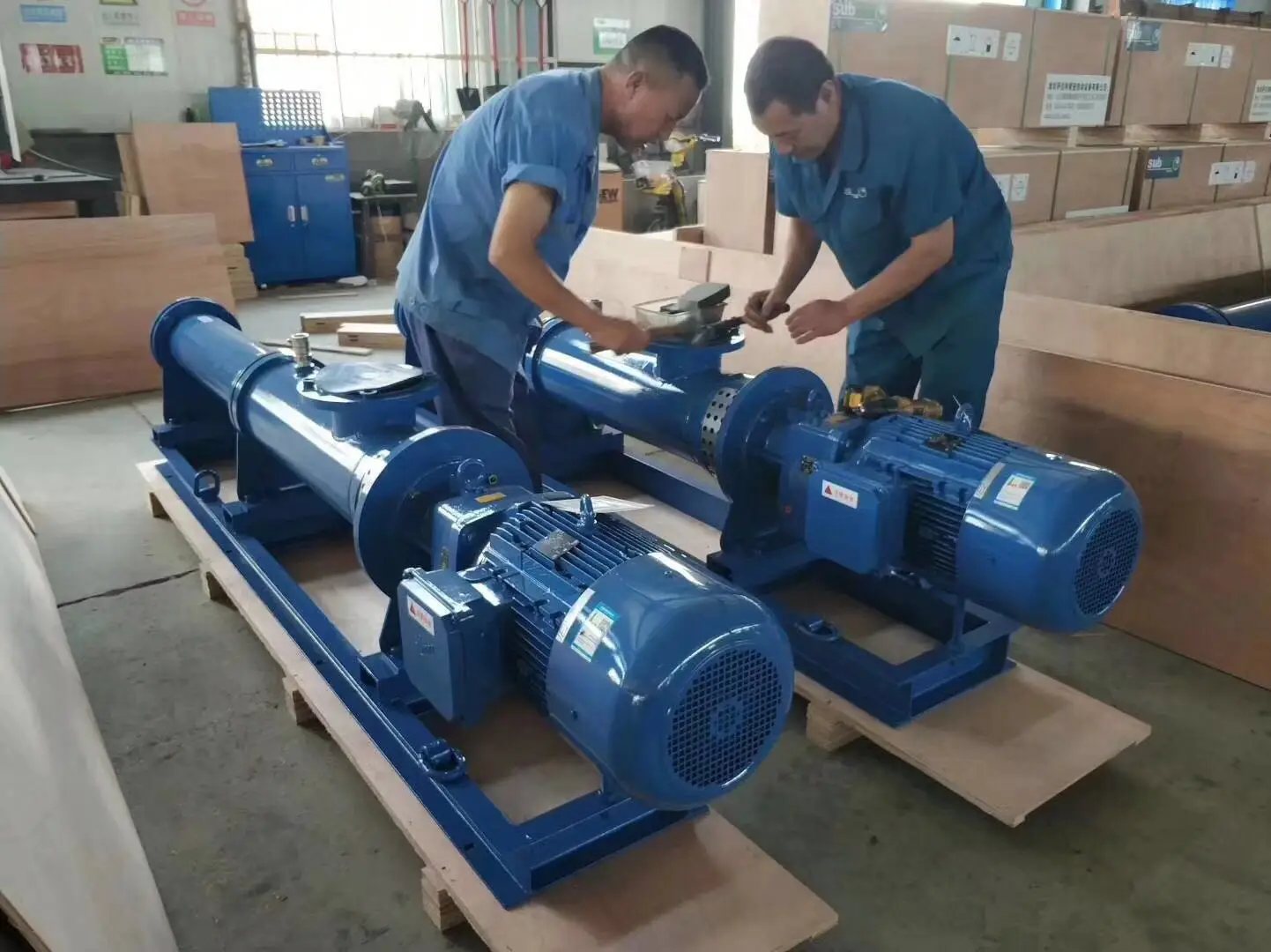 Single Rotary Rotor Stator Filling Dry Screw Vacuum Pump