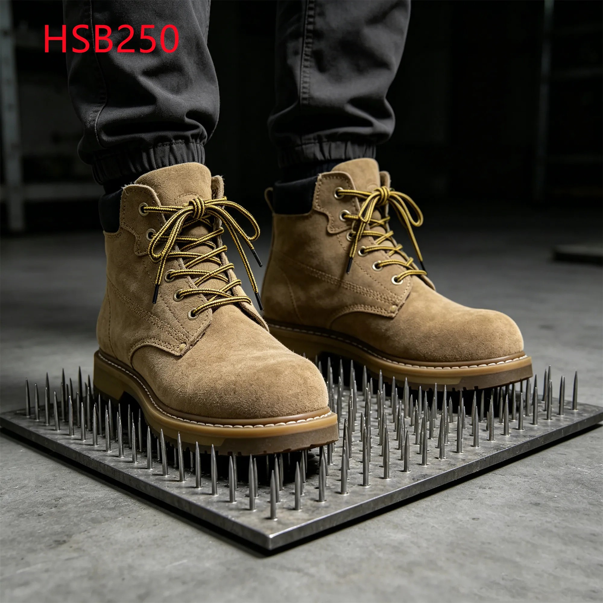 XYM,anti-Moisture 4 Layers Goodyear Sole Hua Singh Safety Boots Petroleum Line Fall protection 200J Sand Color Work Shoes HSB250