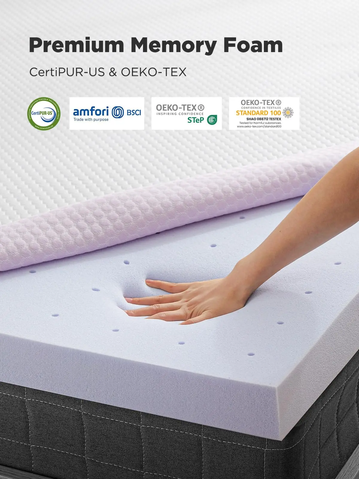 3 Inch Twin Xl Memory Foam Mattress Topper Cooling Gel Infused Foam