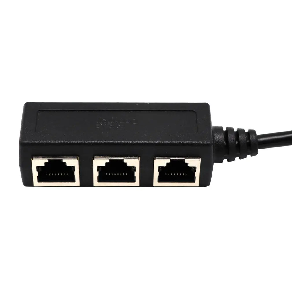 1 To 3 Port Lan Network Plug Connector For Networking Extension 1 Male To 3 Female Rj45 Splitter