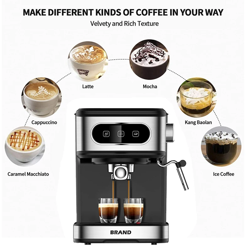 China Good quality Mocha Coffee Maker - Espresso coffee machine with milk  frother – Honica Manufacturer and Factory